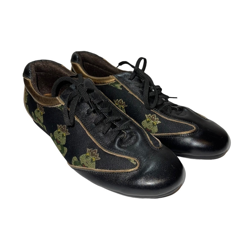 Braccialini Black Frog Women Sneakers Size 8.5/EU39